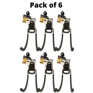 Rubbermaid 5E10 PACK OF 6 FastTrack Garage Utility Hook, Dual Hooks